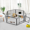 Heavy Duty 6 Panel Puppy Dog Play Pen Run Enclosure Welping Pen Playpen Black