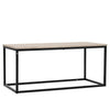 Industrial Style Tea Coffee Table Light Wood Black Steel Frame 100*50*45cm UK
