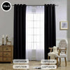 1 Pair (2 Panels) Blackout Curtains Window Curtain Polyester Eyelet Ring Bedroom