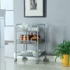 3 Tier Kitchen Food Storage Wire Trolley Vegetable Fruit Cart Rack w/ Wheels