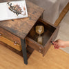 HOOBRO Side Table End Sofa Table Narrow Nightstand Wood Look Accent Furniture