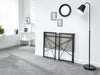 Industrial Style Metal Frame Wooden Desk Folding Computer Table Concrete Effect