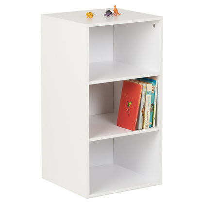 Hartleys White Kids Bedroom Storage Unit 3 Tier Toy Book Tidy Playroom Shelves