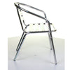 Aluminium Chrome Bistro Table Square Round Stacking Chair Cafe Outdoor Furniture
