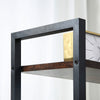Industrial Computer Desk with Storage Shelf Metal Frame for Home Office