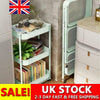 3 Tier Kitchen Folding Trolley Salon Hairdresser Storage Cart Rack Rolling Wheel