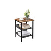 Industrial Style Side Table End Small Cabinet Vintage Bedside Unit Nightstand