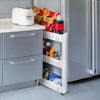 Mobile Shelving Unit Organiser Storage Basket Slim Slide Out Rack Kitchen Pantry
