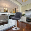 Chrome Metal Base & Gas Lift Faux Leather Kitchen Breakfast Bar Stool Swivel