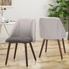 1/2pcs Fabric Leisure Dining Chair Padded Seat Home Office Cafe Reception Chair