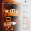 Toddler Kids in/Outdoor Wooden Climbing Frame Rope Ladder Triangle Swing Trapeze