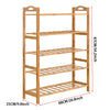3/4/5 Tiers Wood Shoe Rack Shelf Home Small Item Storage Organizer Free Standing