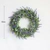 Large Artificial Hanging Lavendar Flower Leaf Wreath Wedding Garden Door Topiary