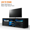 Modern TV Unit Cabinet Stand LED Light High Gloss Doors and Matt body Storage