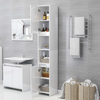 High Gloss Bathroom Tallboy Cabinet Modern Cupboard Storage Shelf Furniture Unit