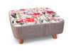 Large Footstool Luxury Upholstered Fabric Foot Rest Ottoman Decor with Legs