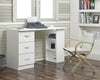 Modern Study Computer Desk 3 Shelf 3 Drawers White