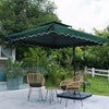 Garden Parasol Banana Cantilever Umbrella Crank Sun Shade Patio Outdoor W/ Base