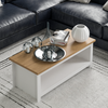 Coffee Table 1 Shelf Storage MDF Living Room Modern Furniture White