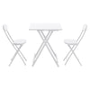 Folding Table Chair Patio In/Outdoor Furniture Wood Coffee Drink Desk Metal Legs