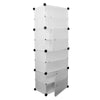 Large 8-Cube DIY Shoes Rack Portable Interlocking Plastic Cabinet Storage White