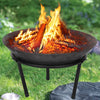 Cast Iron Fire Bowl Firepit Modern Stylish Fire Pit Garden Outdoor Steel Large