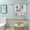 Bathroom Wall Cabinet Storage Mirror Cupboard with Shelf Mounted MDF Organizer