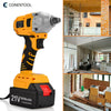 Brushless Cordless Impact Wrench & 4 Sockets / Charger/21V 6.0Ah Li-Ion Battery