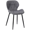 2x Living Dining Room Diamond Pattern Cushioned Padded Designer Chair Fabric PU