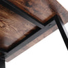 2 Tier Industrial Coffee Table Rustic Wood & Metal Living Room Table Rectangle