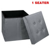 Folding Storage Box Pouffe Seat Footstool Storage Ottoman Seat Crushed Velvet