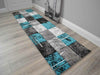 Grey Blue Long Short Narrow Hall Runner Rugs Corridor Thick Hallway Carpets Mats