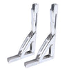 2pcs 250KG Stainless Steel Heavy Duty Folding Collapsible Shelf Bracket MaxLoad
