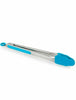 Silicone Kitchen Cooking Salad Serving BBQ Tongs Stainless Steel Handle Utensil