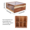 Luxury Wooden Tea Chest 6x Compartment Display Caddy Cereal Dispense Storage Box