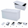 storage box Foldable ottoman heavy duty faux leather Pouffe foot stool toy box