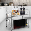 2 Layer Stainless Steel Microwave Oven Rack Stand Storage Holder Kitchen Shelf
