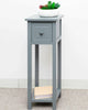 Rectangular Telephone Table With Drawer Hallway Tall Table Pedestal Grey