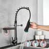 Kitchen Mixer Taps Pull Out Spray Monobloc Sink Faucet Taps Swivel Spout Black