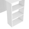 White Simple Computer Desk With Drawers Shelves Furniture For Office And Home