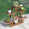 Indoor Outdoor Plant Stand Wooden Succulent Flower Pot Display Shelf Holder Rack
