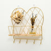 Wall-Mount Floating Wall Shelves Hanging Storage Display Golden Home Office Déco