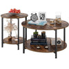 Set of 2 Coffee Table Nesting Tables Side Table End Cocktail Table Living Room