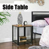 2 Tier Coffee Table Sofa Side End Tea Table with Storage Shelf for Living Room