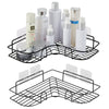 2x Heavy Duty Kitchen Bathroom Wired Corner Shower Caddy Holder w/Strong Suction
