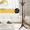 Retro Hall Tree Hat Coat Stand Jacket Clothes Rack Umbrella with Shelves Hooks