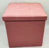 storage box Foldable ottoman heavy duty faux leather Pouffe foot stool toy box