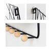 Metal Wire Wall Mounted Storage Shelf Decorative Holder Organizer Rack with Hook