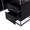 Computer Desk 2 Drawers Multi-Shelves Study Workstation PC Table Office Black