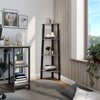 Mondeer 4 Tier Corner Shelf Bookshelf Bookcase Ladder Shelving Unit Rack Grey